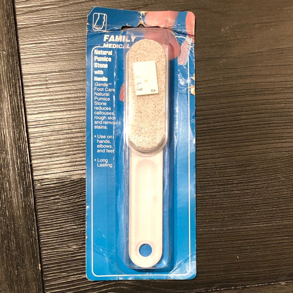 Natural Pumice Stone - White Handle